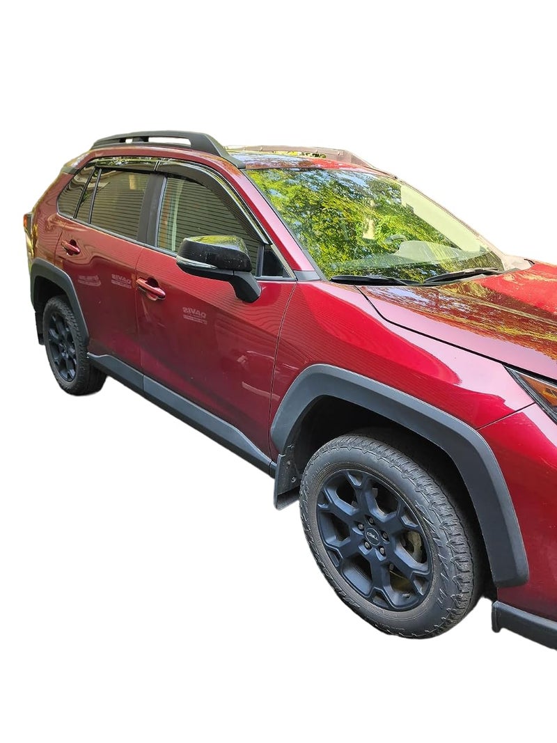 Optimal Co 2019-2025 Tape-On Rain Guards Side Window Deflector Visors for Toyota Rav4 LE XLE SE XSE Hybrid Premium Limited 2020 2021 2022 2023 2024 - Image 3